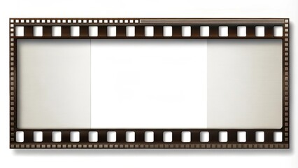 Fototapeta premium 35mm film strip with blank frame for text or image, film, strip, blank, frame, window,empty, space, background, photography