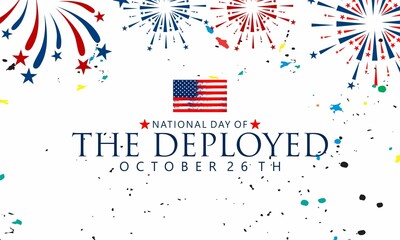 National Day Of The Deployed background vector banner