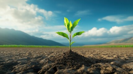 Plant genome editing focused on climate resilience, crops growing in harsh environments, with fine detail on the genetic traits .