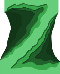 Paper Cut Multilayer Style Letter Alphabet Vector Element Z