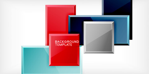 Colorful squares and rectangles. Vector Illustration For Wallpaper, Banner, Background, Card, Book Illustration, landing page