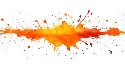 Orange color splatters isolated on a white background illustration