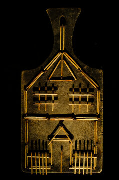 house on black background