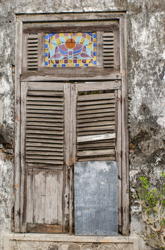 old wooden window