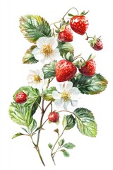 Strawberries on a Branch