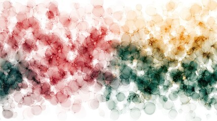Fototapeta premium Abstract design featuring colorful, overlapping circular shapes in a gradient pattern.