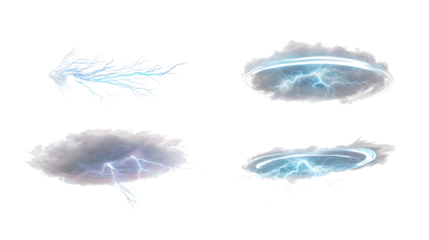 Dynamic High Voltage Thunderstorms With Electric Bursts Generative AI