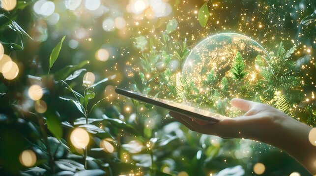 Close-Up of a Hand Holding Tablet