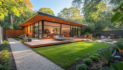 Mid-Century Modern Backyard Classic Retreat high detail