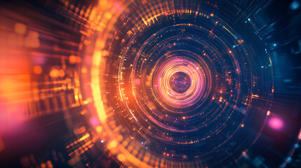 Obraz premium abstract representation of digital transformation in the corporate world, showcasing the integration of advanced technology to revolutionize business processes and drive change