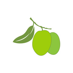Mango fruit icon logo design