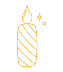 burning happy birthday candle