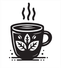 Coffee mug silhouette vector