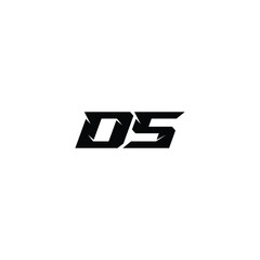 Fototapeta premium DS monogram logo design letter text name symbol monochrome logotype alphabet character simple logo