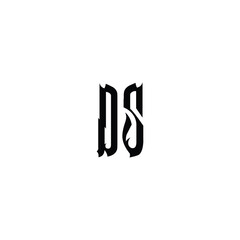 DS monogram logo design letter text name symbol monochrome logotype alphabet character simple logo