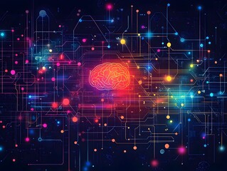Obraz premium Intelligence and Data Science with Neural Network and Complex Information Flow