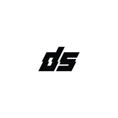 Obraz premium DS monogram logo design letter text name symbol monochrome logotype alphabet character simple logo