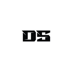 DS monogram logo design letter text name symbol monochrome logotype alphabet character simple logo