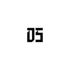 Obraz premium DS monogram logo design letter text name symbol monochrome logotype alphabet character simple logo