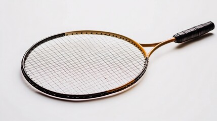 Badminton racket isolated on white background