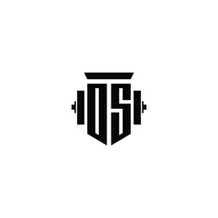 DS monogram logo design letter text name symbol monochrome logotype alphabet character simple logo