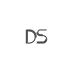 DS monogram logo design letter text name symbol monochrome logotype alphabet character simple logo