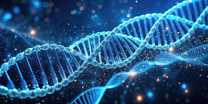 Scientific illustration of DNA biosensors detecting genetic material