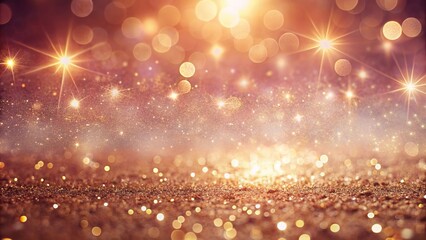 Shiny background with pink and gold lights sparkle