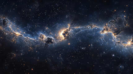 Fototapeta premium The dark night sky filled with twinkling stars across the vast galaxy.