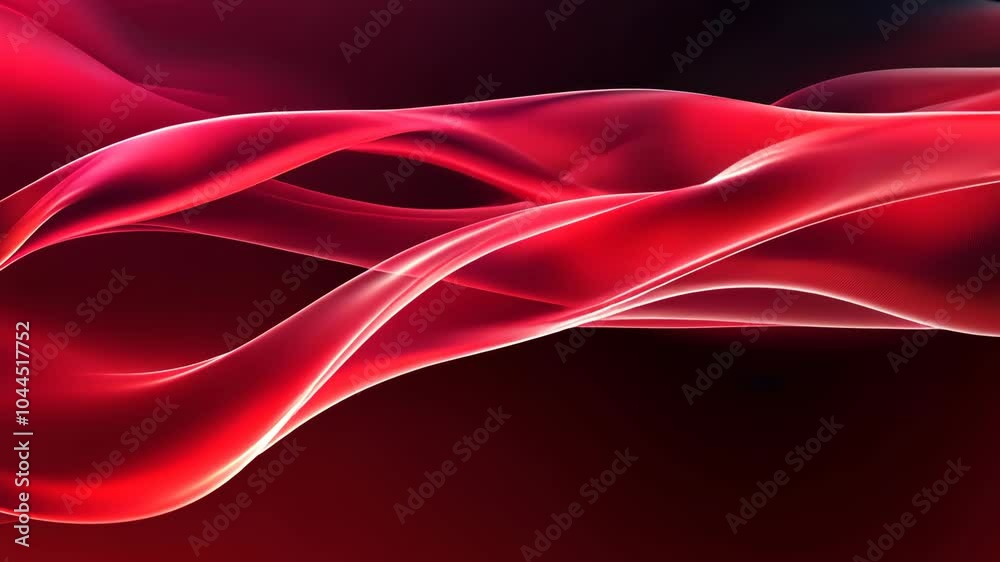 Wall mural red fabric swirls against a dark background, creating a dynamic abstract design