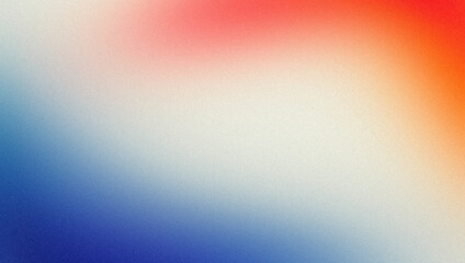 Obraz premium Smooth color gradient grainy red orange blue color pastel backdrop design, light colors noisy, bright, shine, glowing, summer poster design.