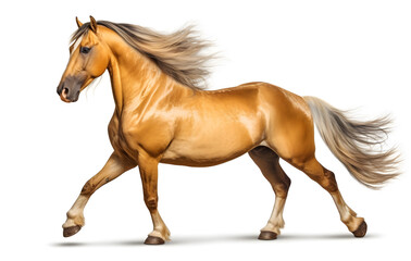 Obraz premium Beautiful horse, brown color, white background