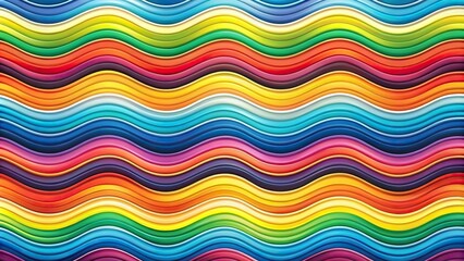 Obraz premium Seamless colorful waves background pattern tile, asymmetric