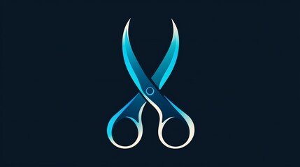 Logo of a Scissors on black background