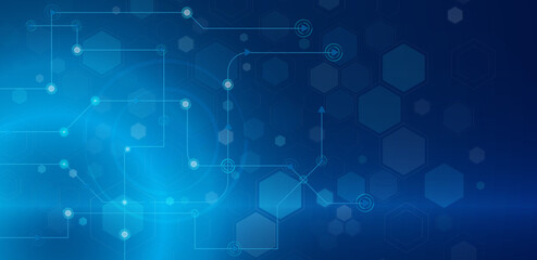 Abstract future or innovation technology blue background. Vector editable