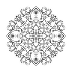 Adult Mandala Mania coloring book mandala page