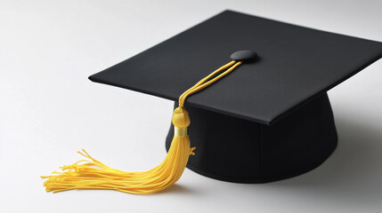 graduation cap on white background