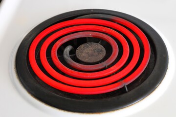 hot coil of an electric stove