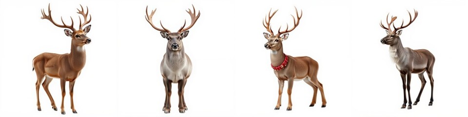 Obraz premium Deer, white isolated background