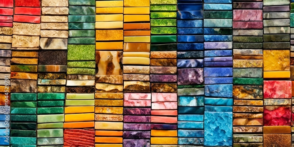 Poster a colorful mosaic of many different colored tiles