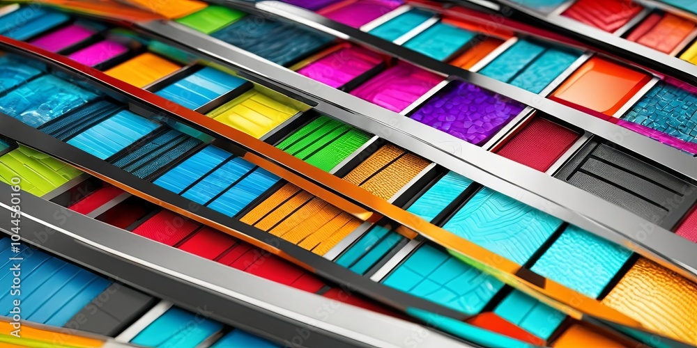 Poster A colorful image with many different colors and shapes