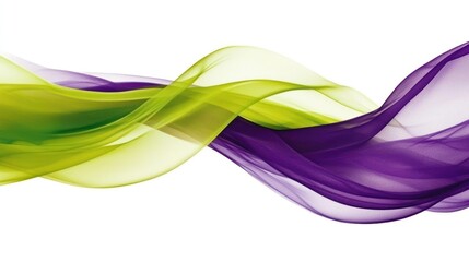Abstract flowing waves in green and purple, creating a smooth, dynamic visual effect.