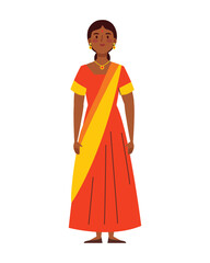 hindu woman in traditional dress