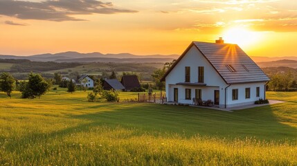 Obraz premium Modern Countryside House with Natural Light