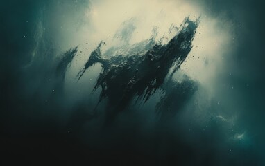 Massive Galactic View Featuring Swirling Stars and Cosmic Debris, Ideal Illustrations or Background Images for Science Fiction Works