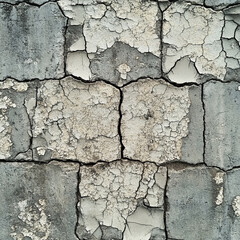 Cracked concrete wall texture background with copyspace.