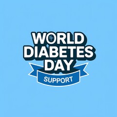 Fototapeta premium World Diabetes Day Support Ribbon Design