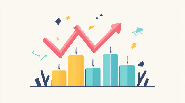 Arrow icons showing growth, increase, and decrease. Up and down arrows filled in.