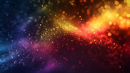 Abstract Colorful Bokeh Background With Glitter