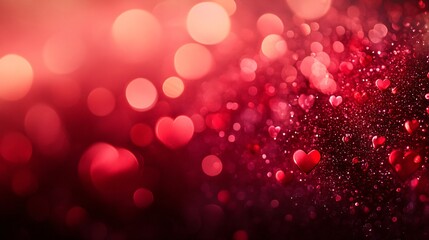 red bokeh background, valentine's day concept